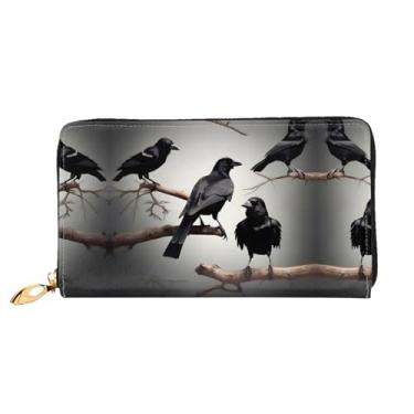 Imagem de XLLingL Carteiras de cartão de crédito impressas, bolsas longas de couro femininas, carteiras com zíper, carteira de viagem simples