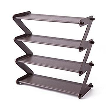 Imagem de Prateleira de sapatos, multifuncional, multicamadas, aço inoxidável, prateleira, decorativa, livros, artigos diversos, armazenamento, dormitório, suporte, organizador de sapatos (cor: azul) (café)