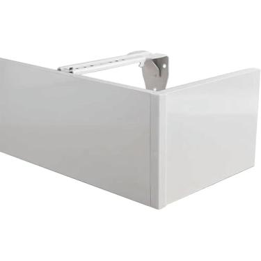 Imagem de Cortina blackout – Painel de sanefa de parede de 200 cm, capa de trilho de metal para janela de sacada e quarto – sem trilhos, solução elegante para decoração de casa