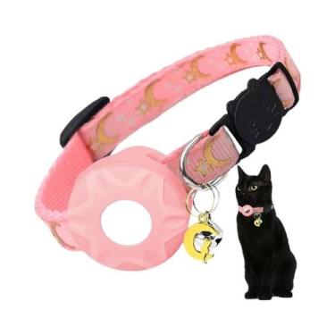 Imagem de Coleira Para Gatos E Cães Pequenos Com Suporte Para AirTag E Ornamento