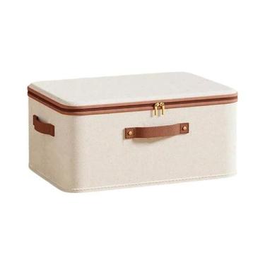 Imagem de Caixa Organizadora De Roupas Dobrável Lavável Com Alça E Zíper Para Ar