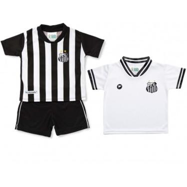Imagem de Kit 2 Camisetas + Shorts Santos Infantil   Torcida Baby-Masculino