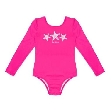 Imagem de Maiô Proteção Solar Uv Liso Forrado Menina Natação Praia - Fofotinhos,