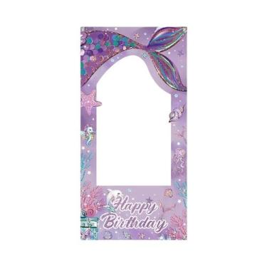 Imagem de Fundo Para Fotos Com Cauda De Sereia Infantil, Decoração De Festa De A