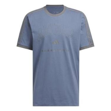 Imagem de Camiseta Estampada Ringer Basketball Adidas Masculina-Masculino