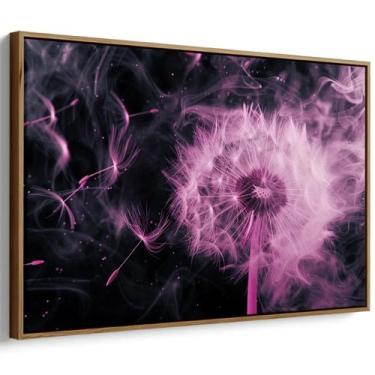 Imagem de Quadro decorativo Dente de Leão Rosa em Bruma de Sonhos - Art Canvas, 