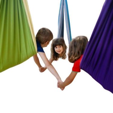 Imagem de Balanço Sensorial Em Lycra Com Suporte Completo Autismo / Tda / Tdah -