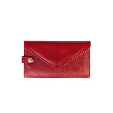 Imagem de Carteira feminina de couro liso Clara 10,5x19cm-Feminino