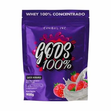 Imagem de Gods Whey 100% - 900g Refil Morango - Canibal