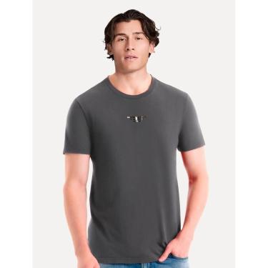 Imagem de Camiseta Ellus Masculina Cotton Fine Easa Disruption Classic Cinza Chumbo-Masculino