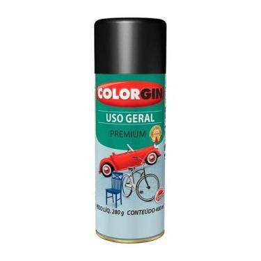 Imagem de Tinta Spray Uso Geral Cinza Placa Brilho 400ml - COLORGIN