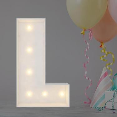 Imagem de Balão de mosaico Marquee Light Up Letters de 2 pés L para decoração de