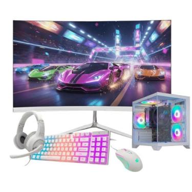 Imagem de Computador Pc Gamer Intel i7 6ª 16gb Ram Ssd 512gb Rx 6500xt Monitor 2