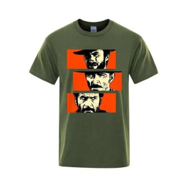 Imagem de Camiseta Unissex De Algodão Solta, Blondie Angel Eyes Tuco Cowboy, Mas