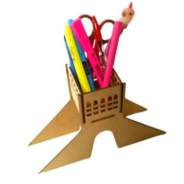 Imagem de Organizador de Mesa Lenobre para Lápis e Canetas de Plástico de Alta Resistência