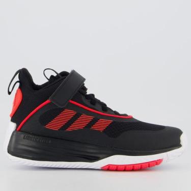 Imagem de Tênis Adidas Ownthegame 3.0 K Juvenil Preto e Vermelho, 32