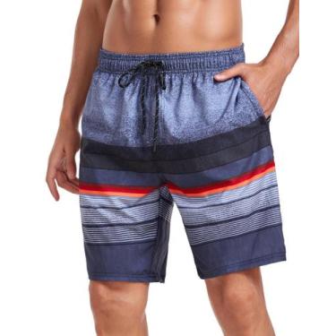 Imagem de Sunga Flytop 3XL Azul Listrado com Forro de Malha