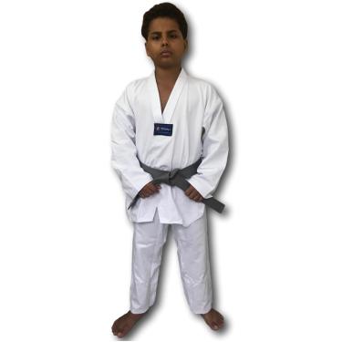 Imagem de Torah Dobok Taekwondo, Kimono Reforçado Meninas e Meninos, Branco (White), M1