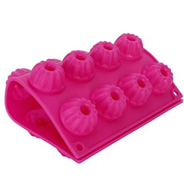 Imagem de Molde de silicone, naturalmente antiaderente rosa vermelha resistente a manchas Molde de bolo Aromas peculiares para freezers para máquinas de lavar louça Geladeiras para bolos
