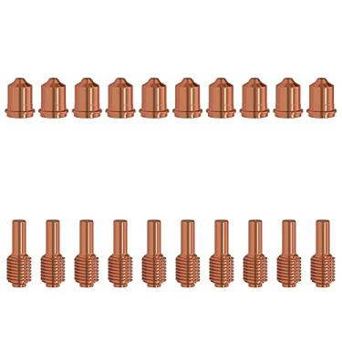 Imagem de KEMAO 10 pçs 420118 bocal de corte plasma 10 pçs pontas de eletrodo 420120 adequado para tocha de corte plasma PMX 30XP consumível