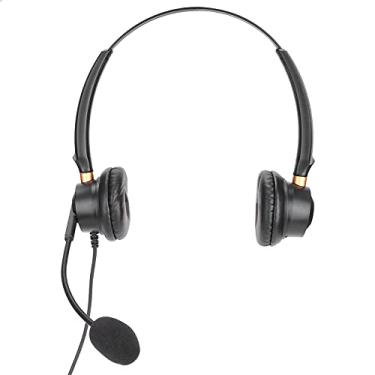 Imagem de Fone de ouvido binaural, chamadas claras longas uso diário fone de ouvido giratório de escritório para negócios para comunicação