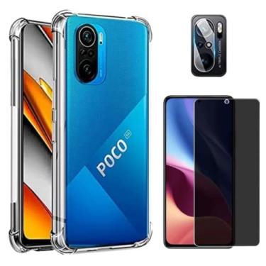 Imagem de Kit Capa Capinha Anti Impacto para Xiaomi POCO F3 5g 128gb 6gb + Película Privacidade 9d 3d Full + Película Câmera - (C7)