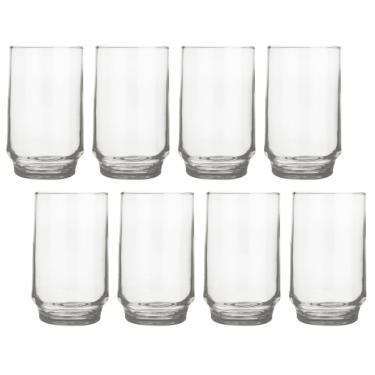 Imagem de Copo Vidro 300ml Lights Suco Agua Glamour Luxo Nadir - 8 Un