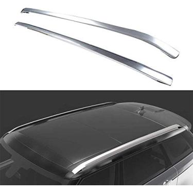 Imagem de UDP 2 peças de rack de teto trilhos laterais de alumínio para bagagem, adequado para Land Rover Range Rover Sport 2014-2020, trilhos de teto de bagagem, prata