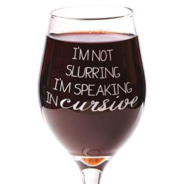 Imagem de (330ml, Slurring My Words) - Funny Guy Mugs Slurring My Words Wine Glass, 330ml - Unique Gift for Women, Mom, Daughter, Wife, Aunt, Sister, Girlfriend, Teacher or Coworker (Several Styles To Choose From)