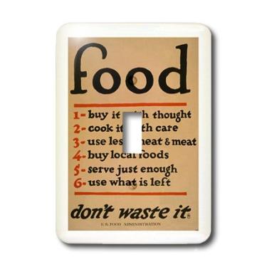 Imagem de 3dRose Lsp_155585_1 Capa de interruptor de luz de placa alimentar vintage do governo 1 Guerra Mundial