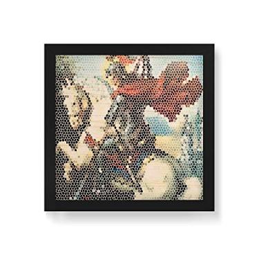 Imagem de Arte Maníacos Quadro Decorativo em Madeira São Jorge Mosaico - 30x30cm (Moldura caixa em laca preta)