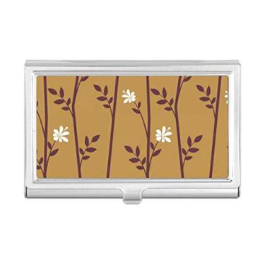 Imagem de Carteira de bolso com estampa clássica de folhas de flores, porta-cartões