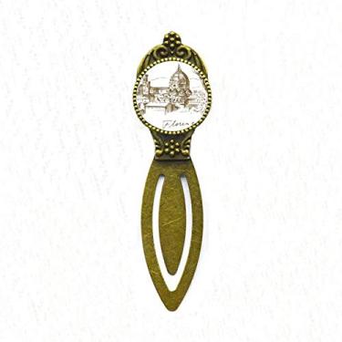 Imagem de Marcador de página retrô com estampa da Catedral de Florença, marcador de página para escritório