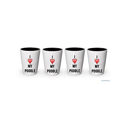 Imagem de I love my Poodle Shot Glass - Presentes para amantes de poodle (4)