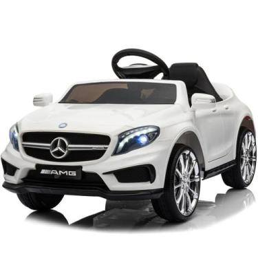 Imagem de Mini Carro Motorizado Elétrico Infantil Mercedes Branco 12V - Bang Toy