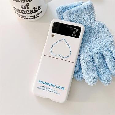 Imagem de Fur Ball Pearl Bracelet Heart Phone Case para Samsung Z Flip4 Z Flip3 ZFlip 4 3 Cartoon Skin Capa à prova de choque para Galaxy Z Flip 4, Blue AX, para Samsung Z Flip4