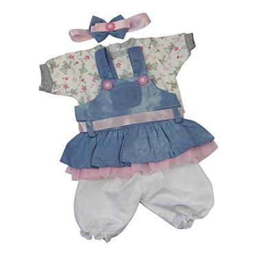 Imagem de Roupas para bebê reborn conjunto realista boneca recém-nascido laváveis estampa macacão baby de toque macio algodão com desenhos animados (Cor: 10, 45-50cm)