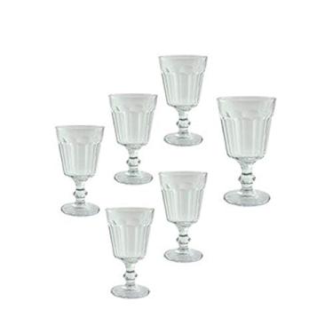 Imagem de JOGO DE TAÇA DE VIDRO ALTO RELEVO COM 6 PEÇAS 215 ML