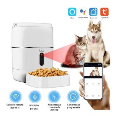 Imagem de Alimentador Automático Pet Comedouro Com App, Comando De Voz E Câmera