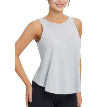 Imagem de BALEAF Camiseta feminina sem mangas para ioga ajuste solto regata atlética corrida leve secagem rápida, Cinza, P