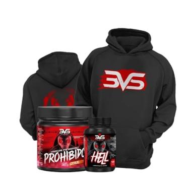 Imagem de Kit de Pré Treino Prohibido 360g |Moletom Exclusivo | Termogênico de 120 Cáps | 3VS Nutrition (M, Citrus)