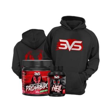Imagem de 3VS Nutrition Kit de Pré Treino Prohibido 360g Sabor Maça Verde + Moletom Exclusivo Tam G + Termogênico 120 Cáps