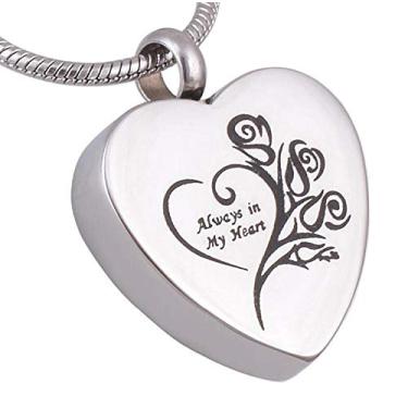 Imagem de YTIYT Colar de cinzas colares de urna para cinzas pingente de urna de aço inoxidável pingente memorial de ossos, Aço inoxidável, não conhecido