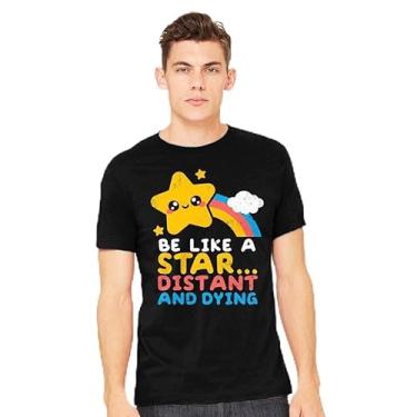 Imagem de TeeFury - Like A Star - Texto masculino, camiseta, Cinza mesclado, G
