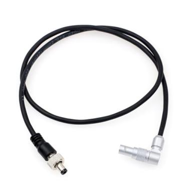 Imagem de HangTon Cabo de alimentação de cilindro CC giratório 0B com 2 pinos para travamento para chama Atomos Shogun Inferno, Ninja Inferno, Shogun 7 7" Monitor