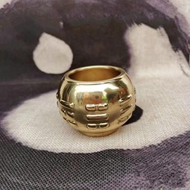 Imagem de YJIUYUANQ (cor dourada) Tigela de som de Buda Tibet Yoga Meditação Chanting Bowl Brass Chime Artesanato musicoterapia tibetana tigela cantante, tigela Bagua, acessório taoísta, 1 peça, tamanho G: