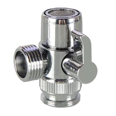 Imagem de Adaptador de desviador de válvula de torneira de latão, adaptador aerador de torneira de interruptor desviador de válvula de pia para conectar mangueira de jardim da máquina de lavar roupa (NPT macho