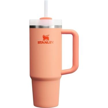 Imagem de STANLEY Nectarine Quencher H2.0 FlowState Copo isolado a vácuo de aço inoxidável com tampa e canudo para água, chá gelado ou café (nectarina, 1,134 g)