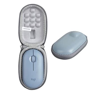 Imagem de Anleo Estojo de viagem para Logitech Pebble M350 / Logitech Pebble Mouse 2 M350s mouse portátil sem fio (azul)