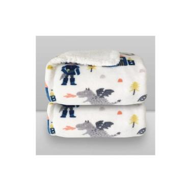 Imagem de Cobertor Donna Laço Bebê Plush Print com Sherpa Knight